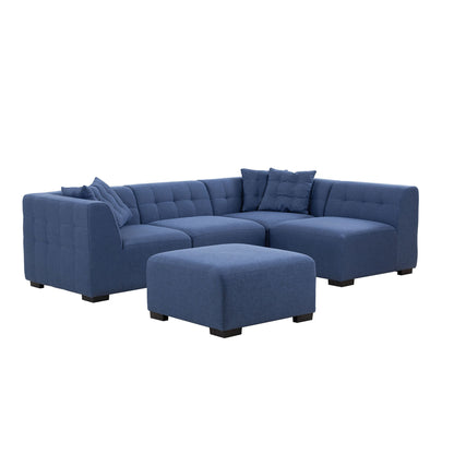 Sectional Sofa with Ottoman Blue