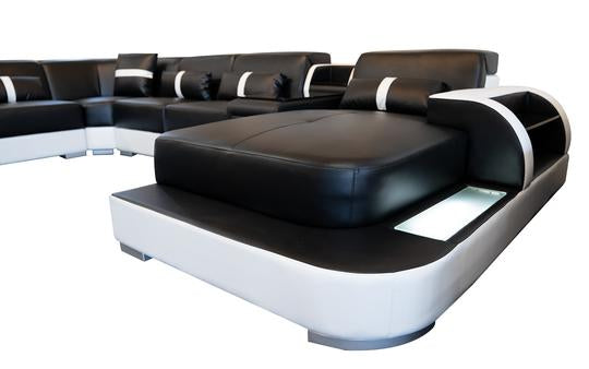 Modern LED Light Sectional Sofa