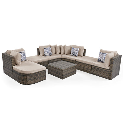 8-piece Patio Outdoor Sofa Set, Pillows