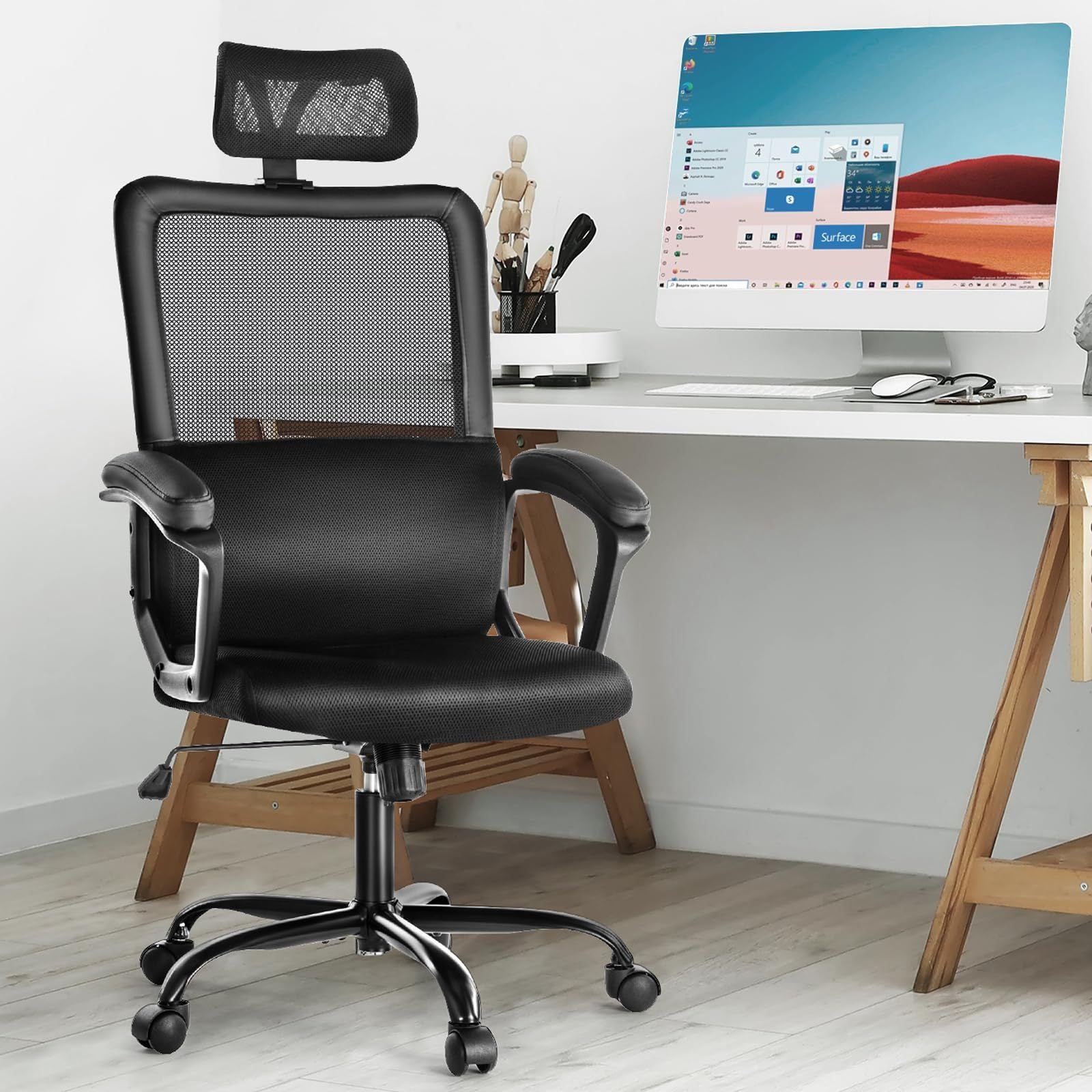 Ergonomic Office Chair Gaming Desk, Lumbar Support