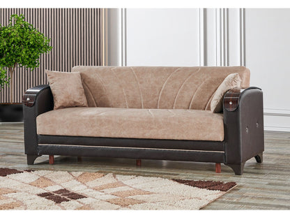 Convertible Livingroom (2 Sofa & 2 Chair) Light Brown