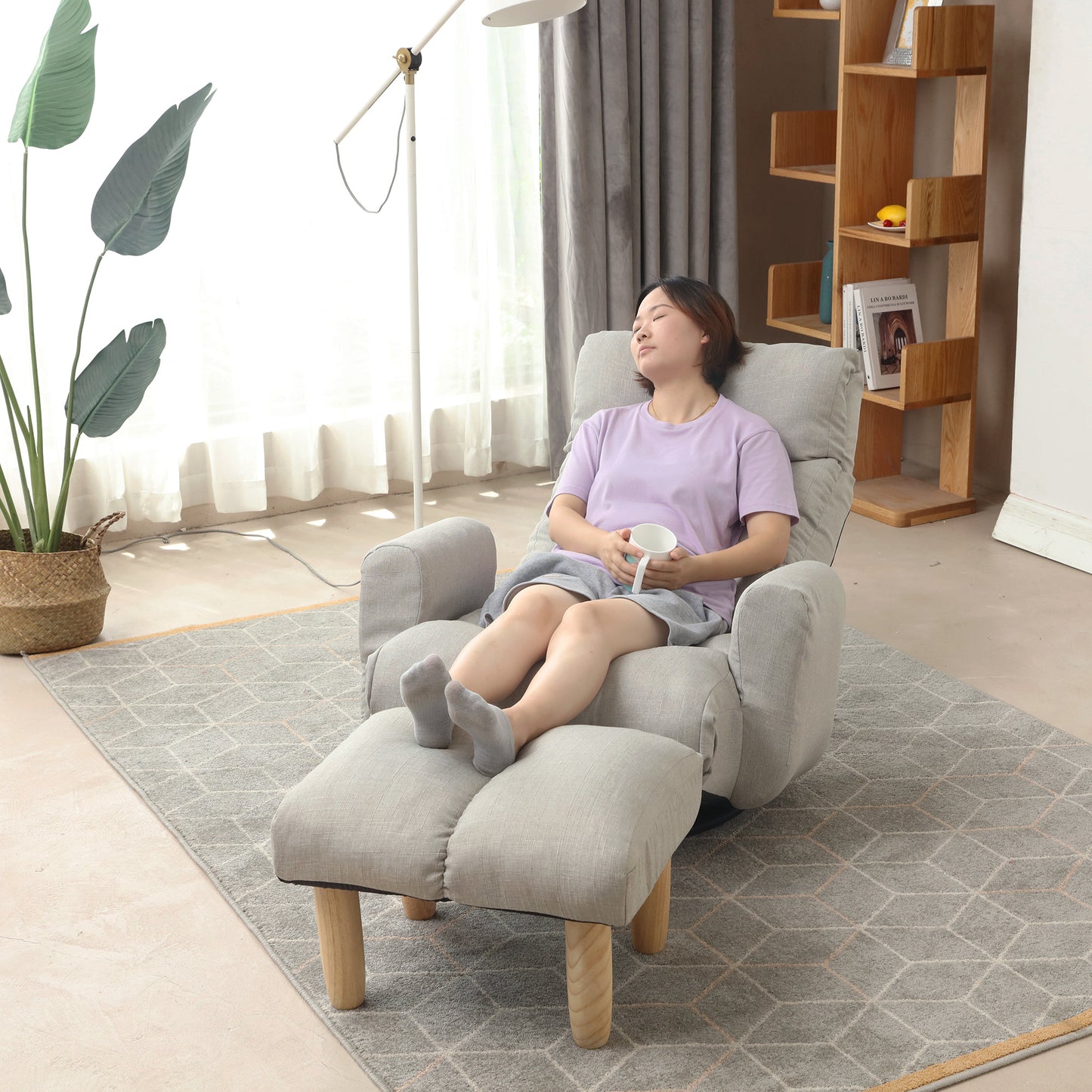 360° Rotatable Chair: Head and Waist Adjustable Living Room