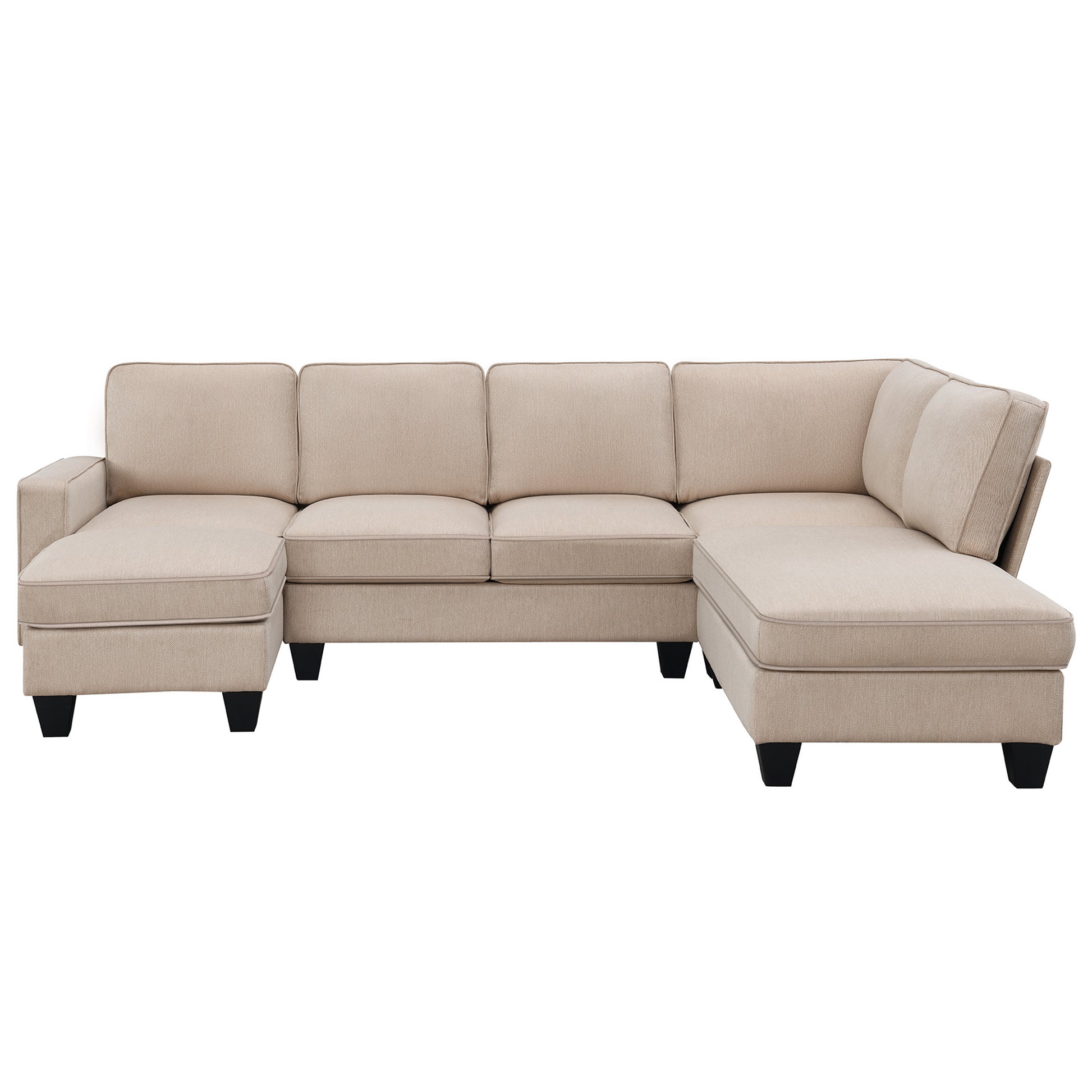 Sectional Sofa: 7-Seat Set, Chaise Lounge, Convertible Ottoman