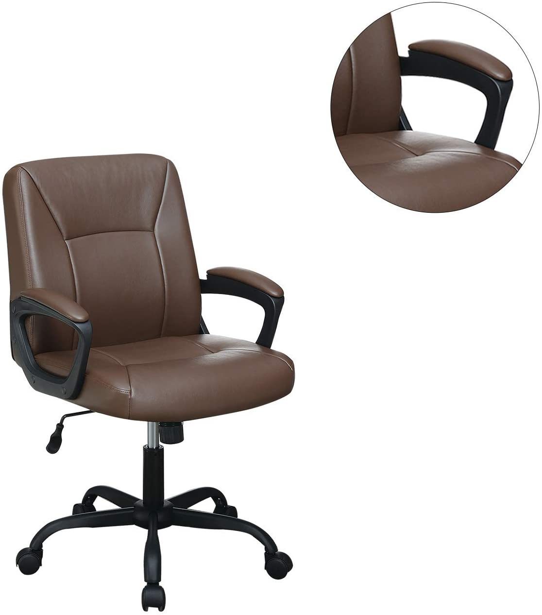 Office Chair Upholstered Seat back Adjustable Chair Comfort