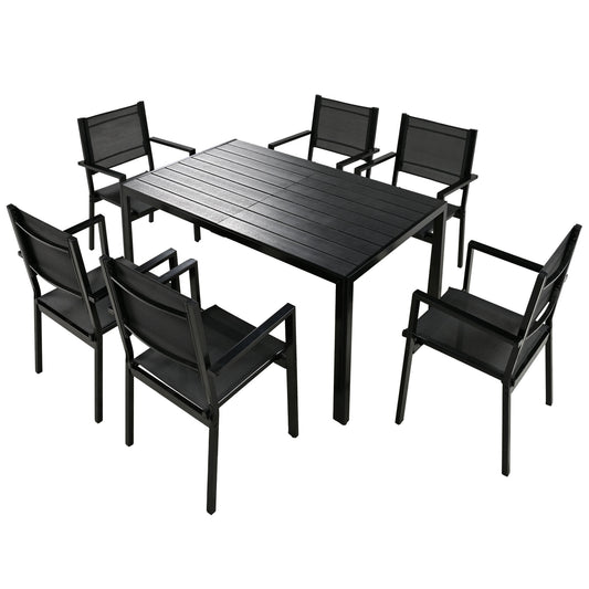 U-Style Outdoor Table and Chair Set, Suitable for Patio