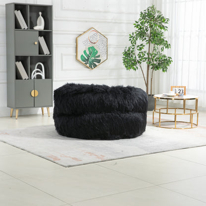 COOLMORE Bean Bag Chair Faux fur Lazy Sofa /Footstool Durable Comfort