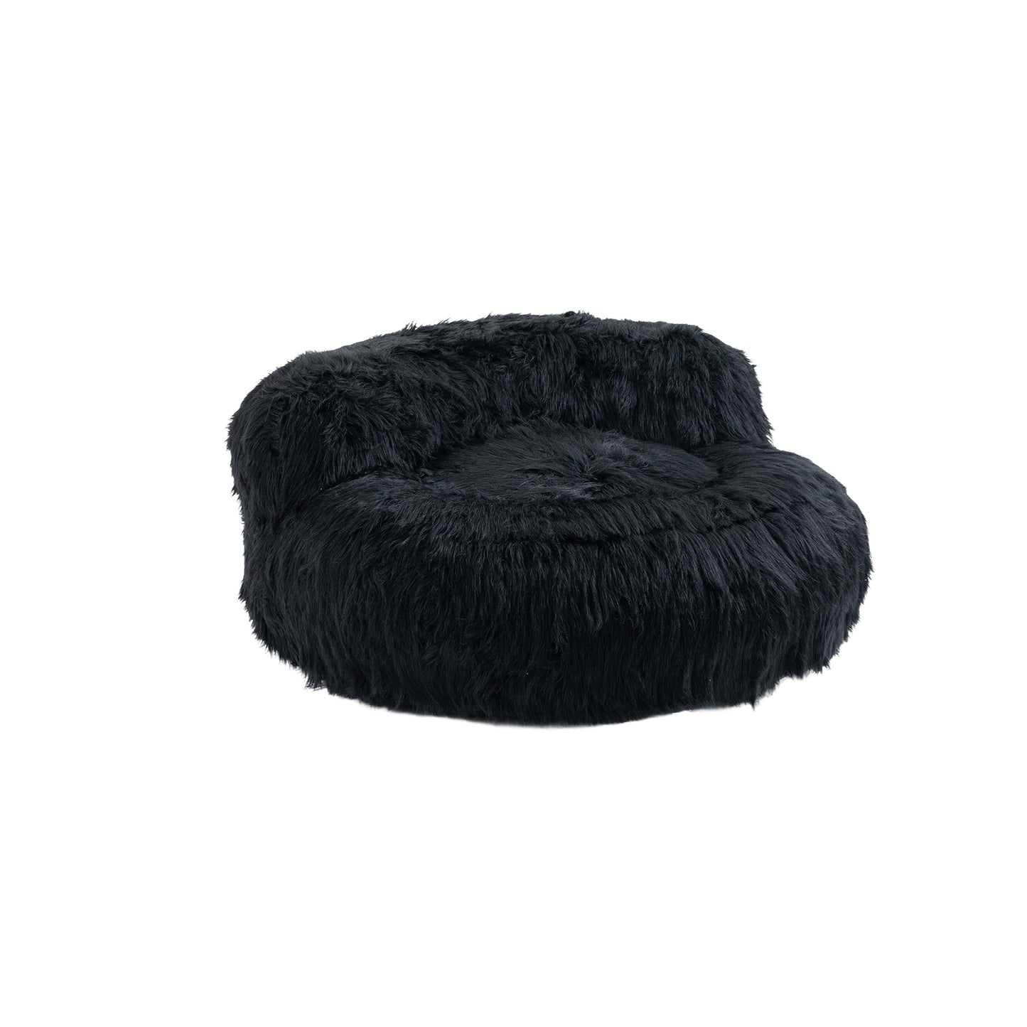 COOLMORE Bean Bag Chair Faux fur Lazy Sofa /Footstool Durable Comfort