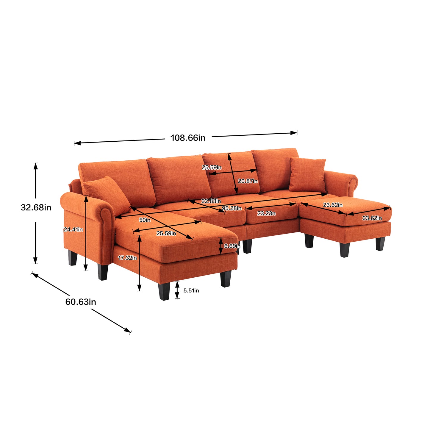 COOLMORE Accent sofa sectional Living room