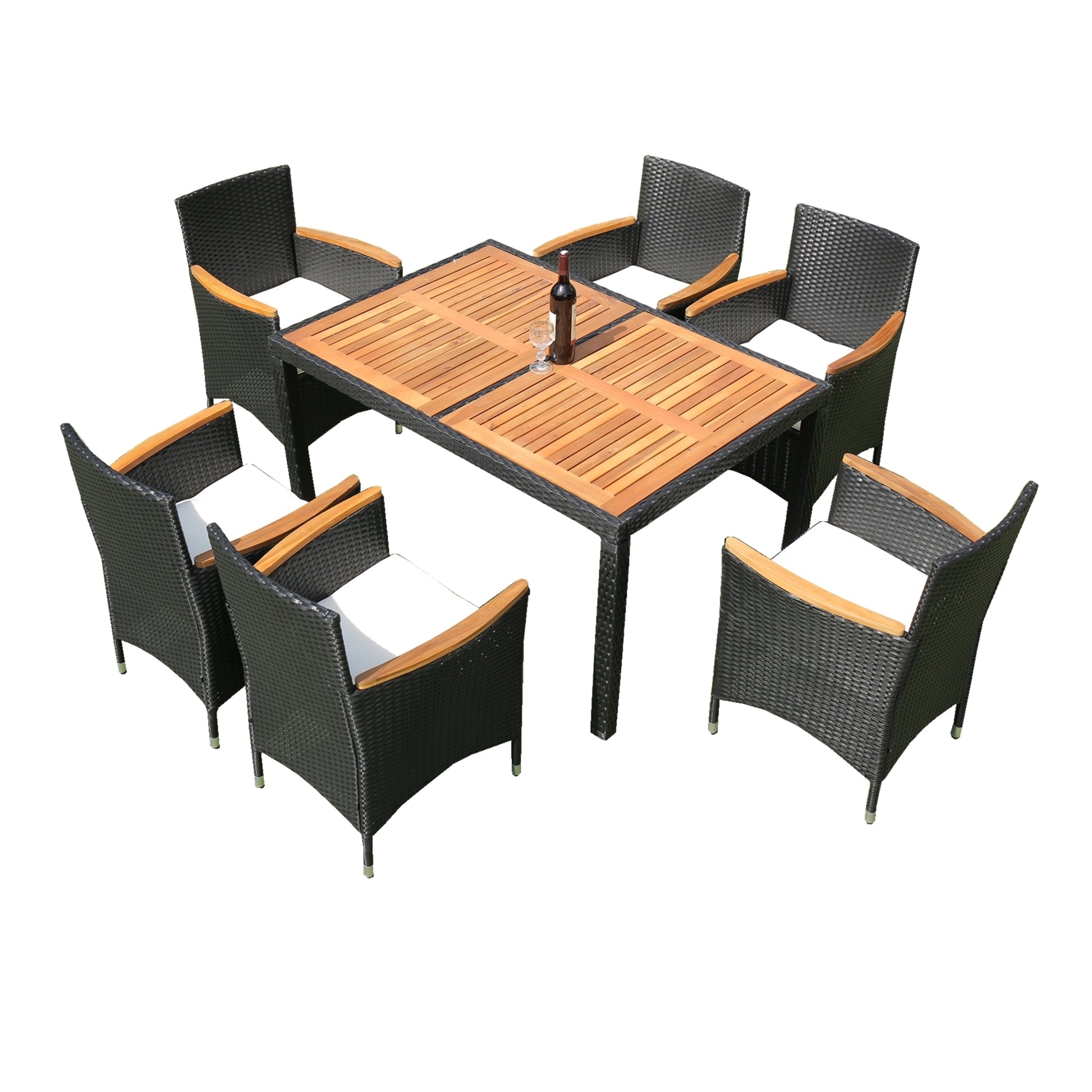 7 piece Outdoor Patio Dining Set Patio