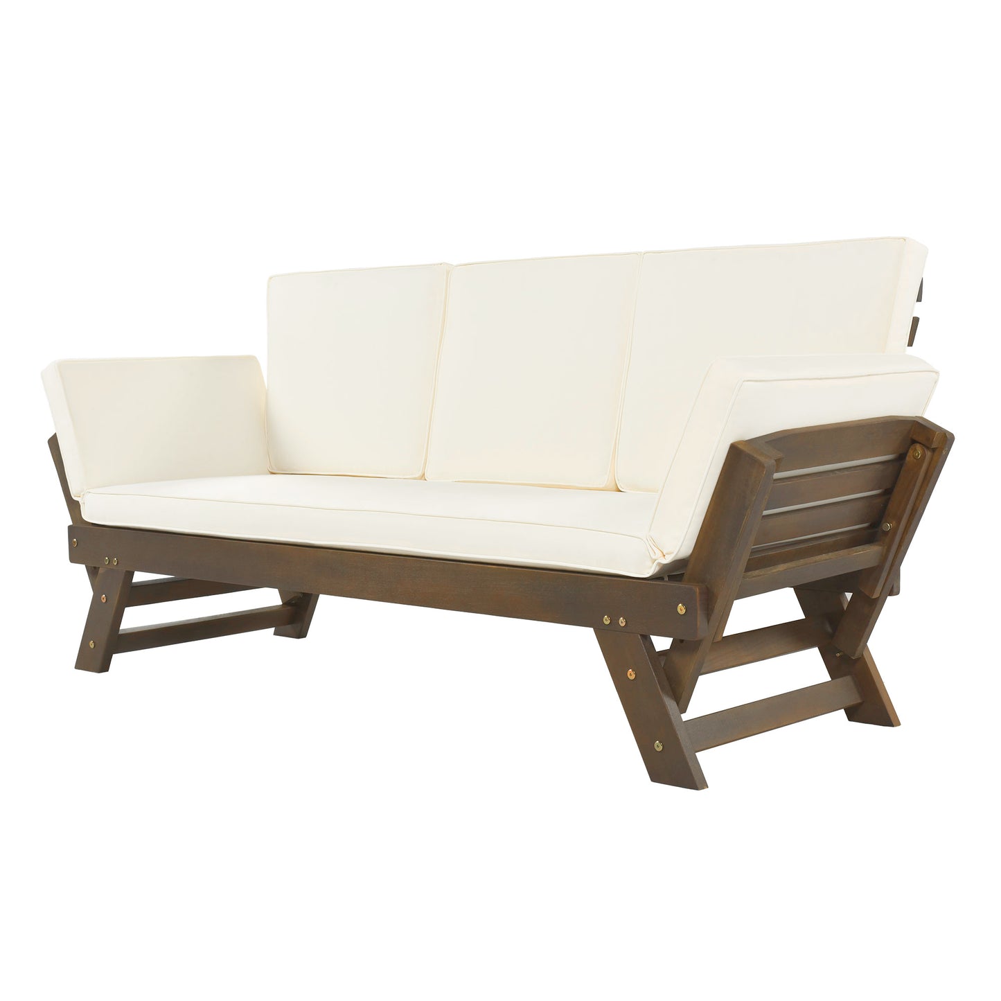 Outdoor Adjustable Patio, Daybed Sofa Chaise Lounge, Cushions