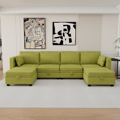 U-Shape Modular Sectional, Storage