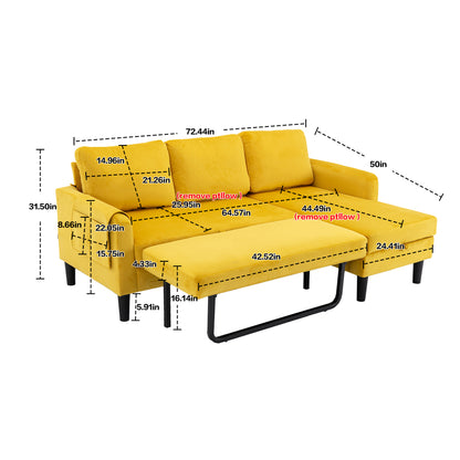 UNITED WE WIN Sectional Sofa Reversible with Storage Chaise