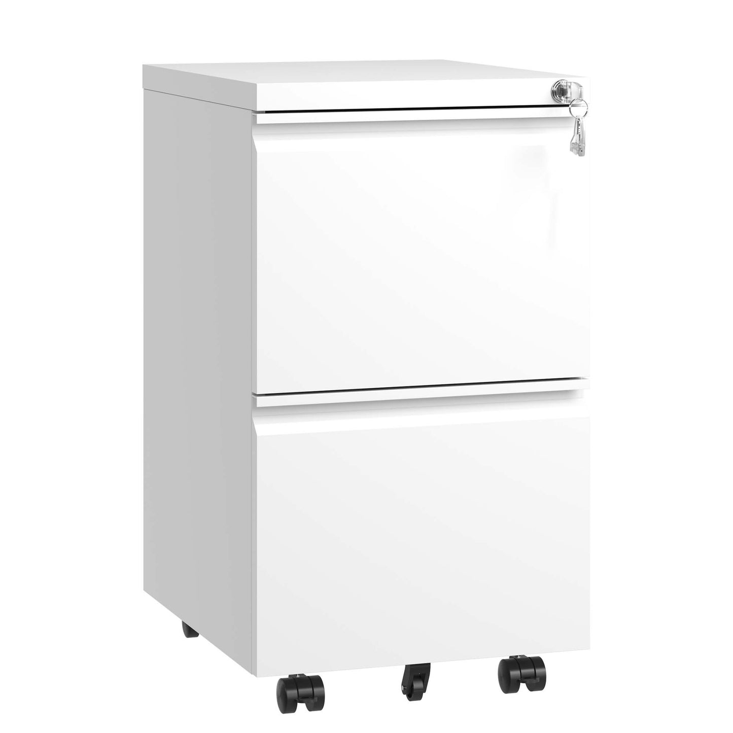 2 Drawer Metal Mobile File Cabinet, Rolling File