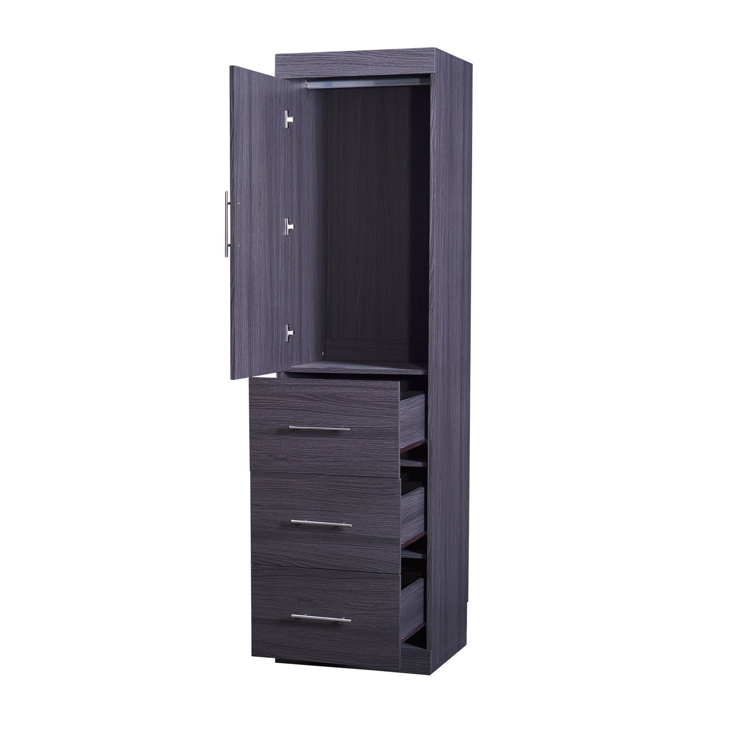 Twin Murphy Bed: Wardrobe, Drawers, Cabinet Storage