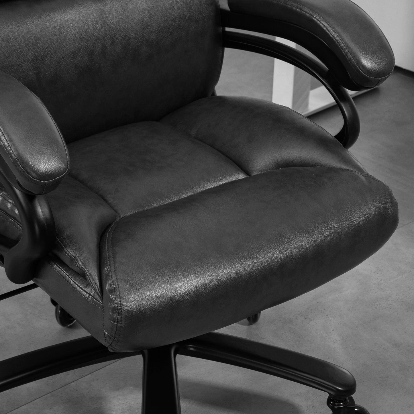 Vinsetto Leather Office Chair for Desk, 400lb, Black