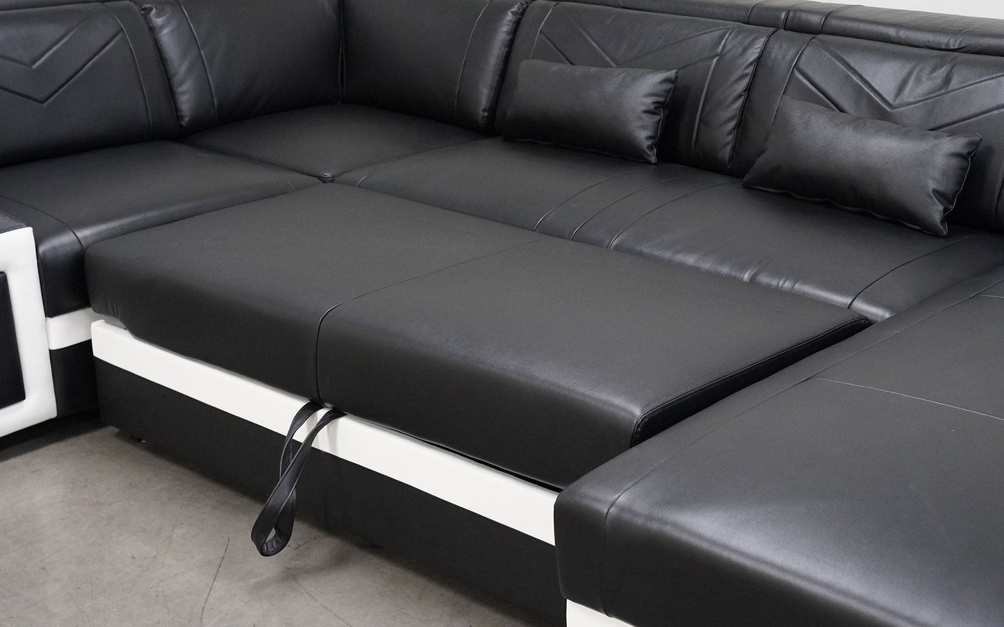 Boancy Led Modern Sectional with Side Storage and Bed Function