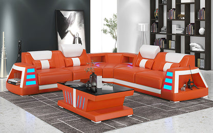 Whispering Winds Leather Sectional