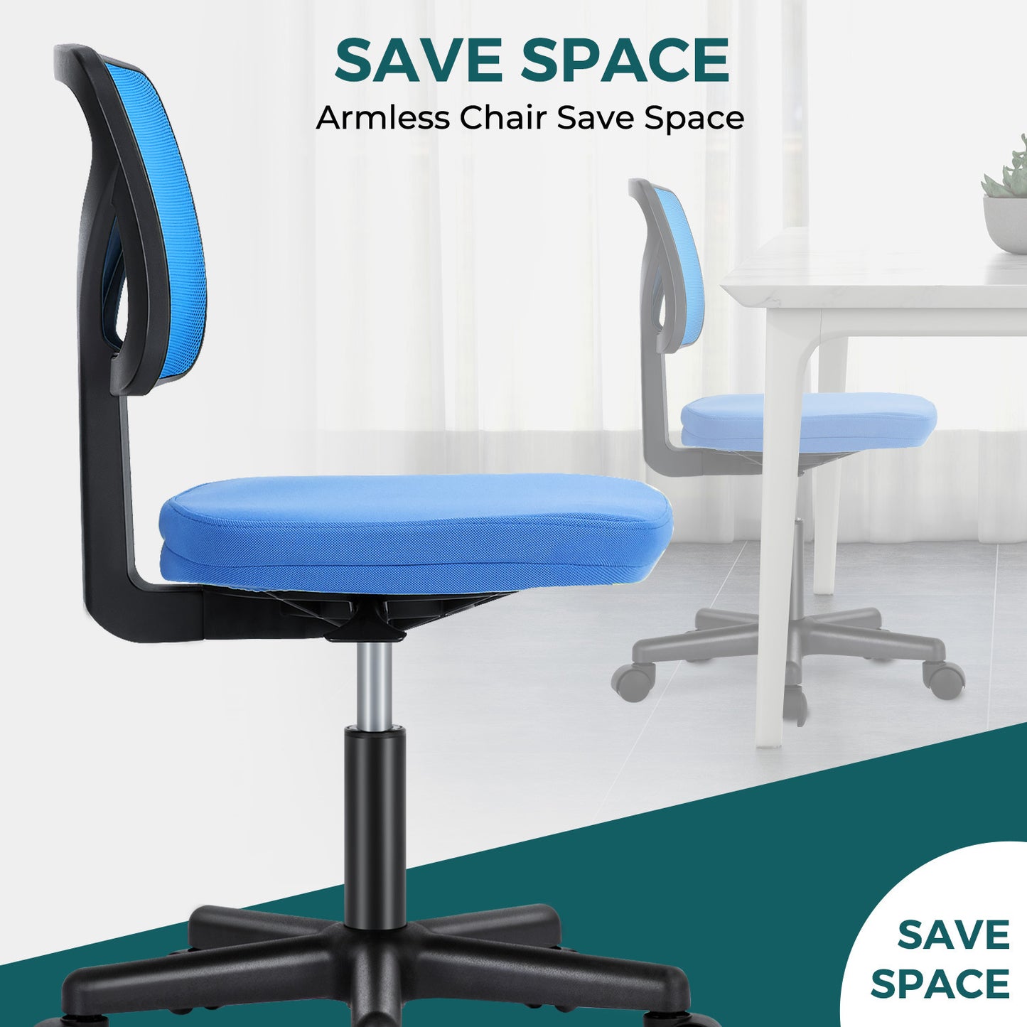 Desk Chair Small Home Office Chair with Lumbar Support