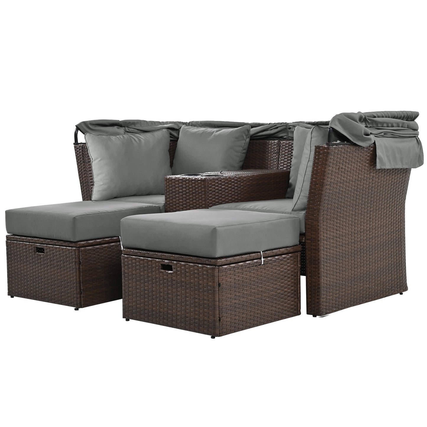 2-Seater Outdoor Patio Daybed Outdoor Double Daybed