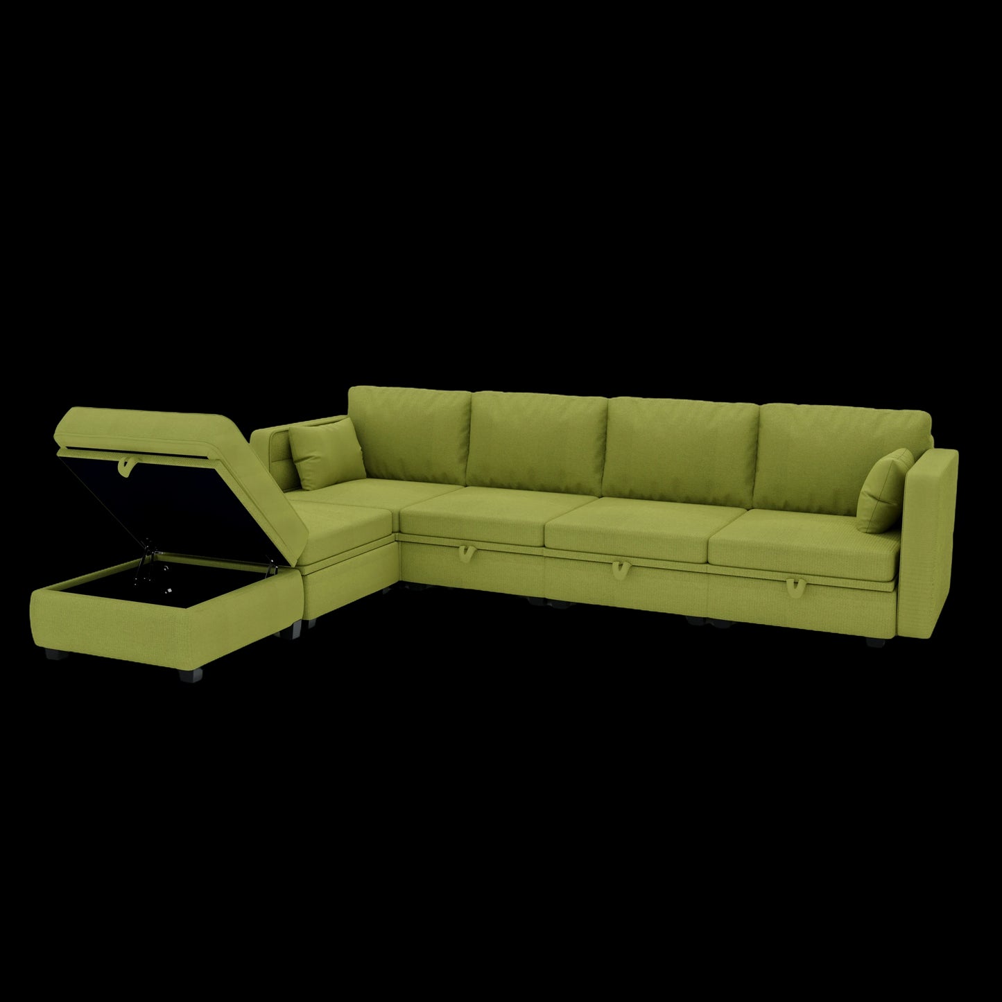 U-Shape Modular Sectional, Storage