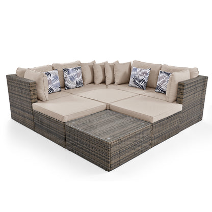 8-piece Patio Outdoor Sofa Set, Pillows