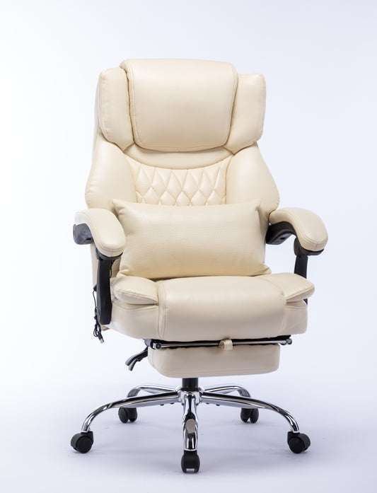 Massage Reclining Office Chair, Footrest, Executive Home Desk