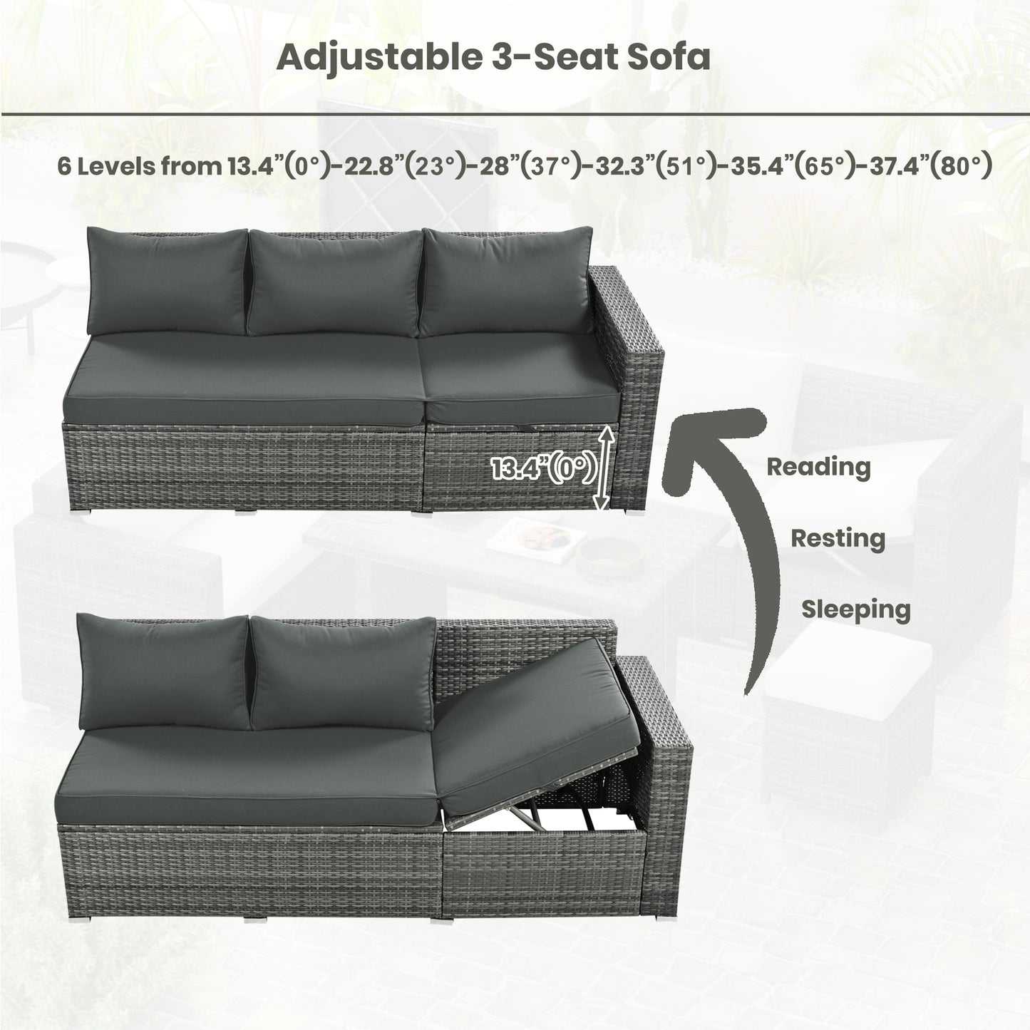 Outdoor 6-Piece All Weather Sofa Set