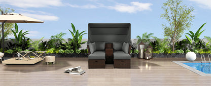 2-Seater Outdoor Patio Daybed Outdoor Double Daybed