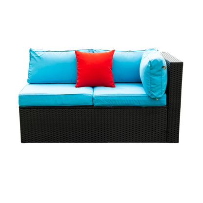 5 Pieces sectional Outdoor Furniture Cushioned, 2 Pillow