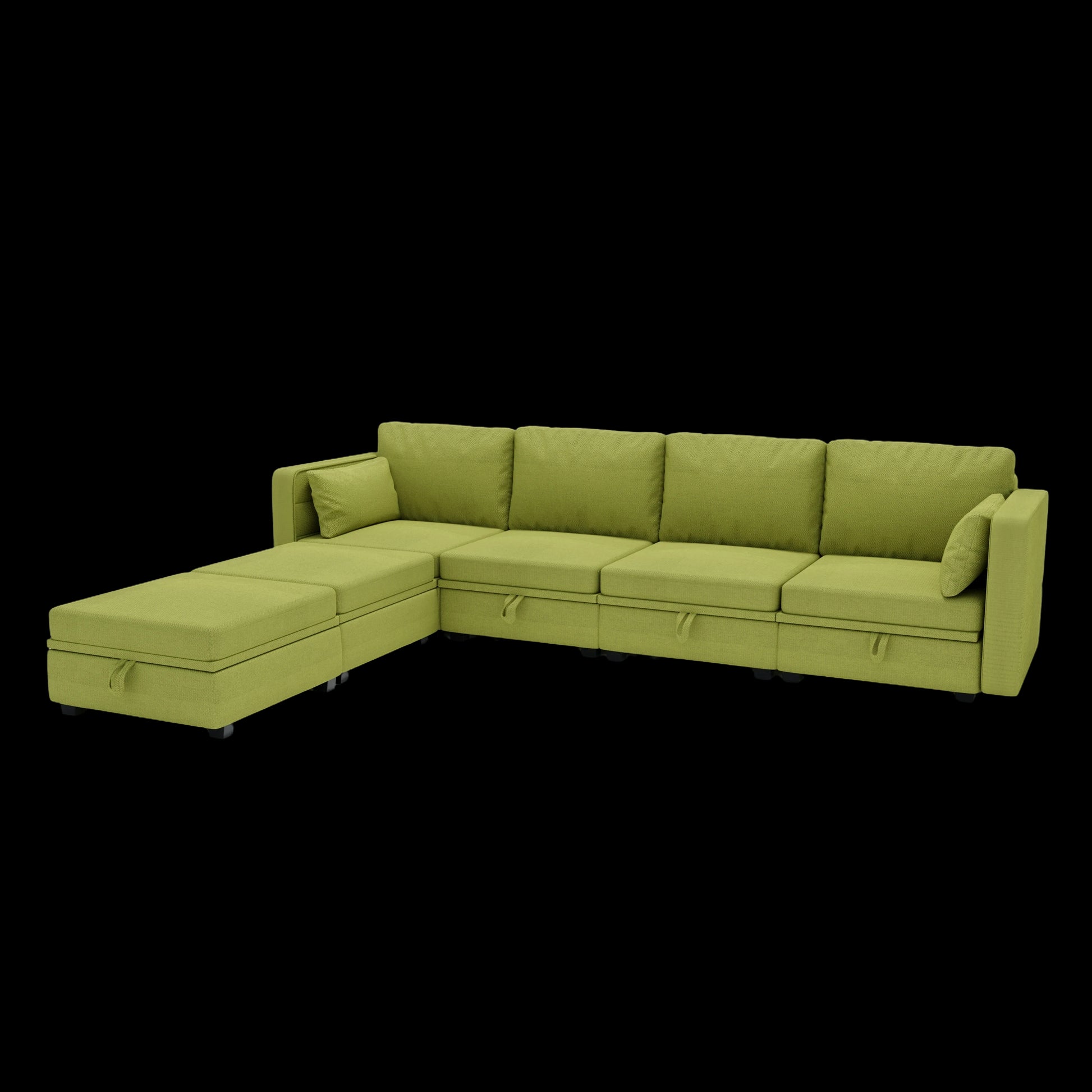 U-Shape Modular Sectional, Storage