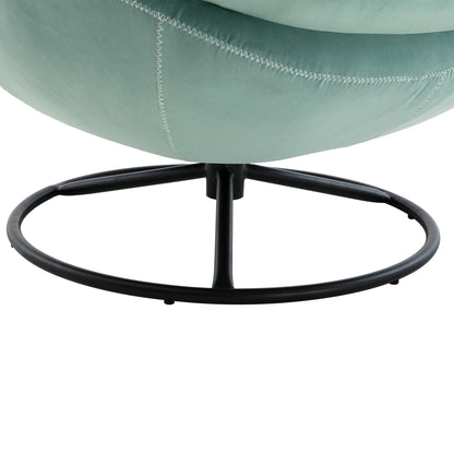 Accent chair Living room Chair, Ottoman-TEAL