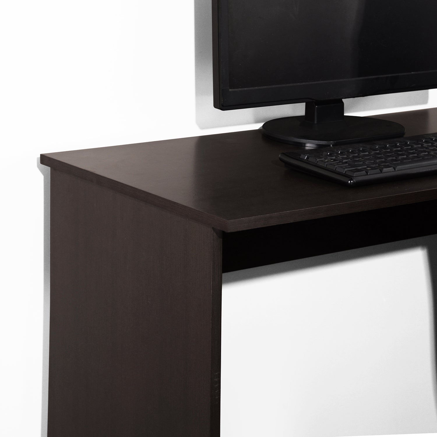 Desk L-Shaped Home Office Workstation, 2 Storage Shelves and Hutches