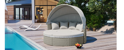 Patio Furniture Round Outdoor Sectional Sofa Set
