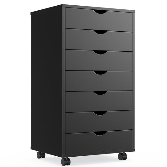 7 Drawer Chest - Storage Cabinets with Wheels Dressers