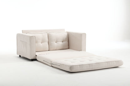 Convertible Sofa Bed, Loveseat, Couch, Beige
