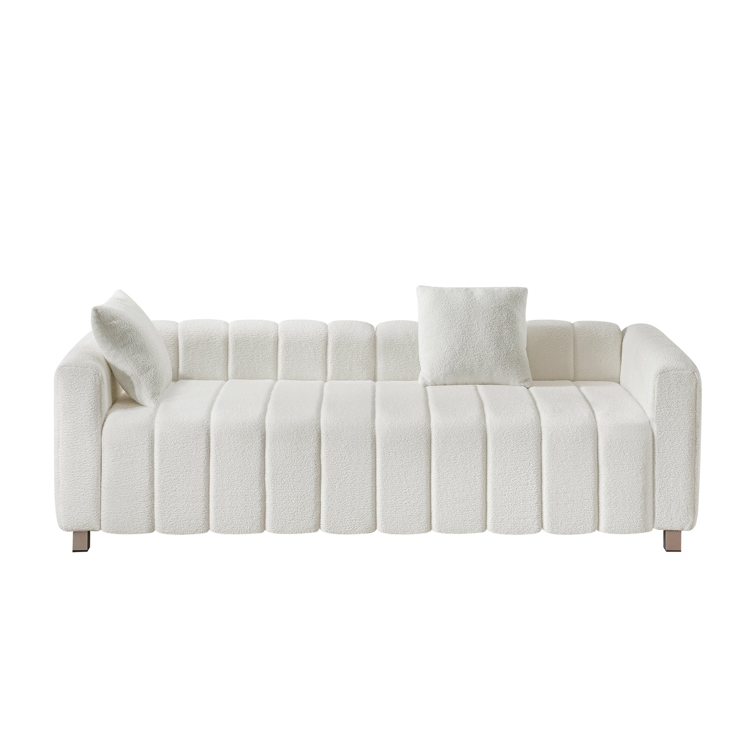 Velvet Sofa, Living Room, Bedroom, Apartment, White