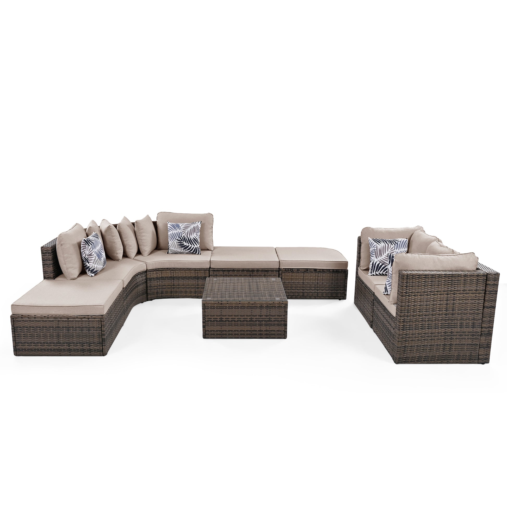 8-piece Patio Outdoor Sofa Set, Pillows