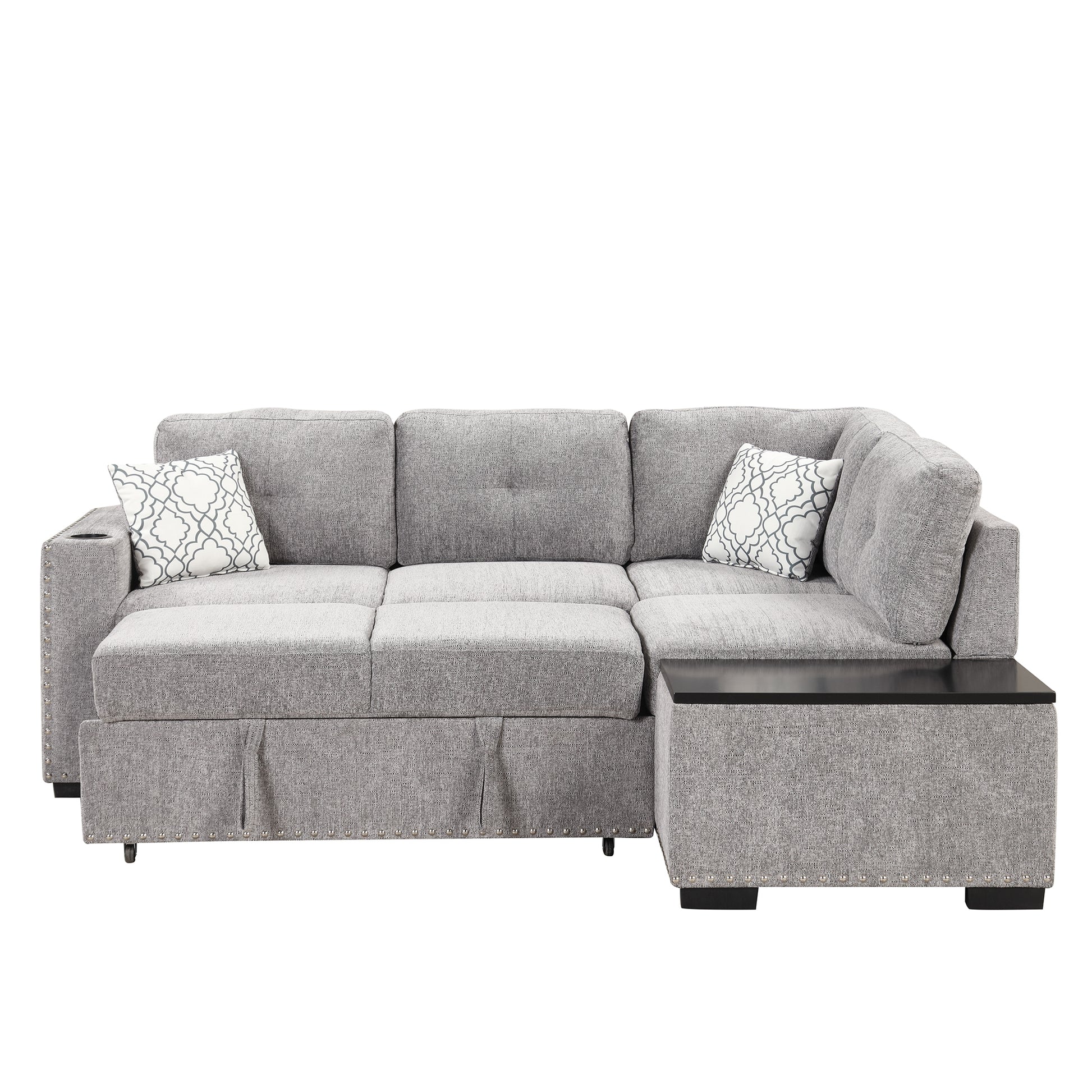 Reversible Sectional Sofa Bed, L-Shaped