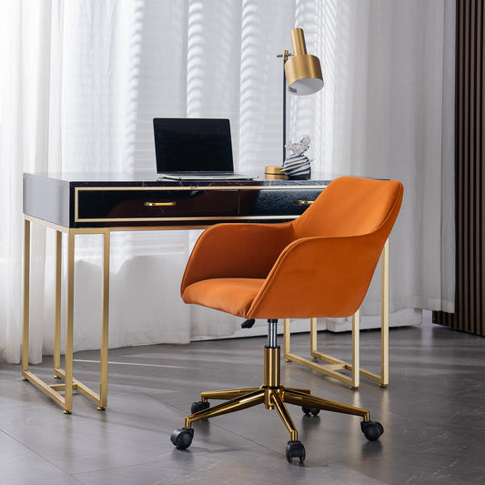 Home Office Chair Gold Metal Legs