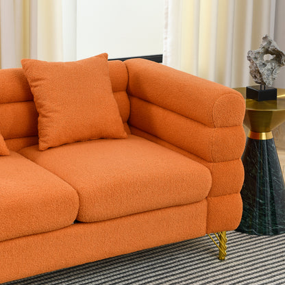 L-Shaped Sectional Sofas Couch, 5-Seater with 3 Cushions.