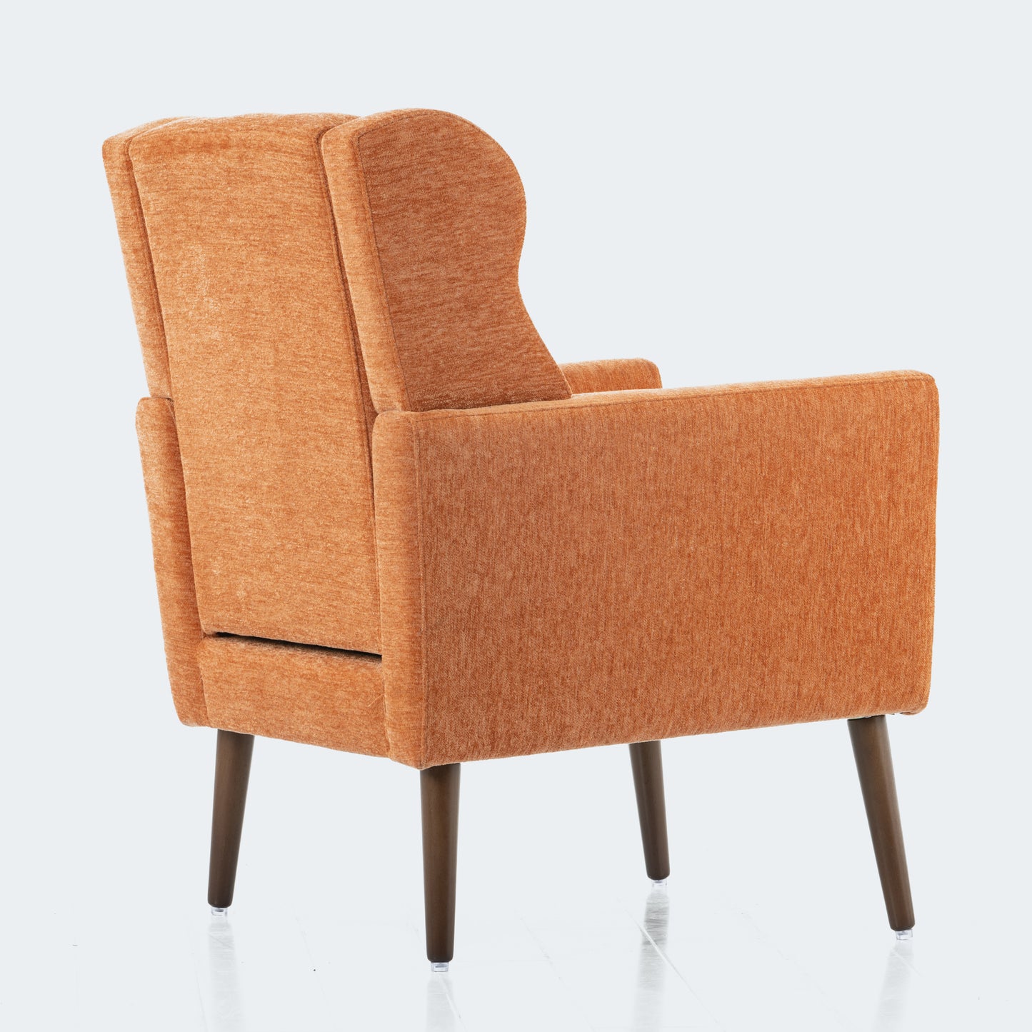 Accent Chair, Chenille Fabric, Lounge Armchair, Orange