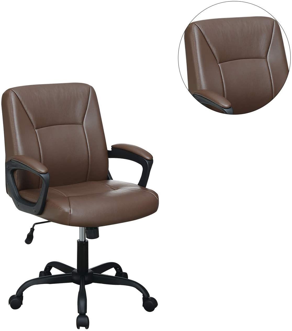 Office Chair Upholstered Seat back Adjustable Chair Comfort