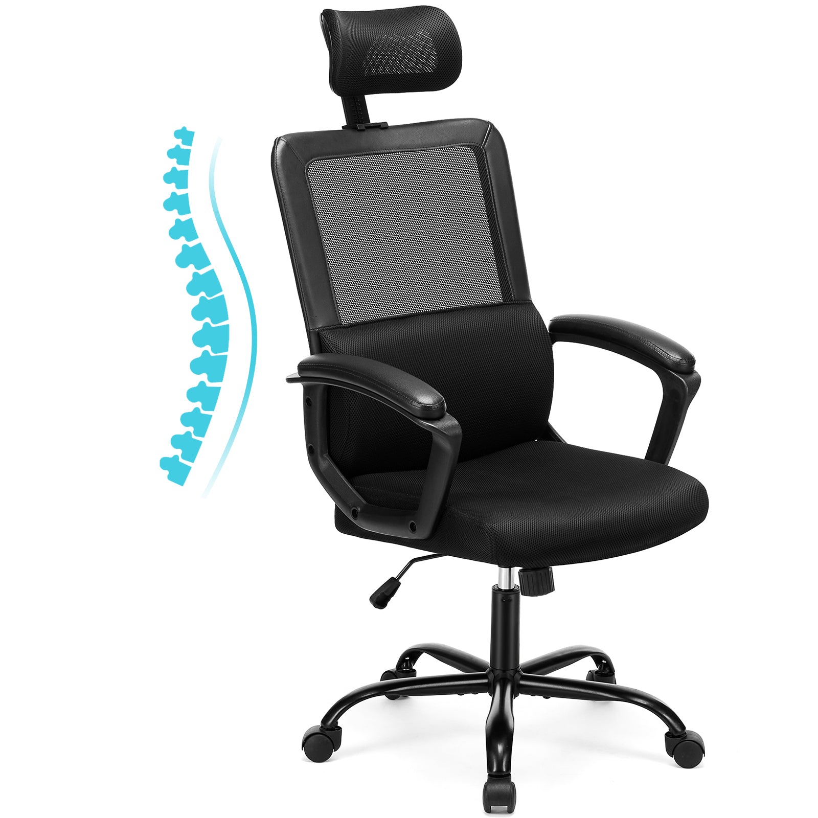 Ergonomic Office Chair Gaming Desk, Lumbar Support