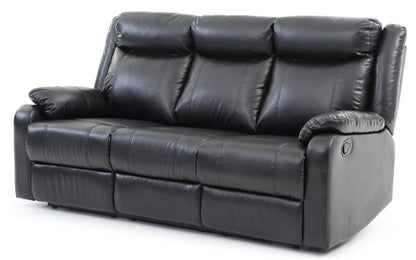 Glory Furniture Ward Double Reclining Sofa, BLACK