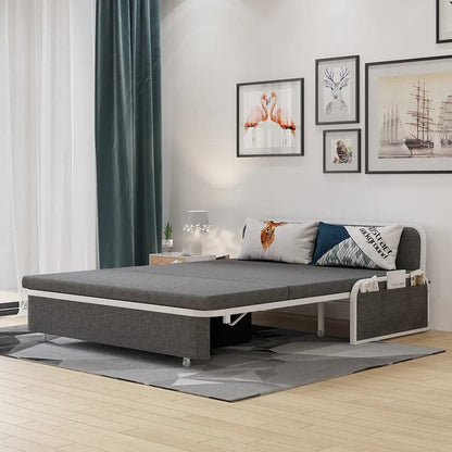 Linen Convertible Sofa Bed, Storage