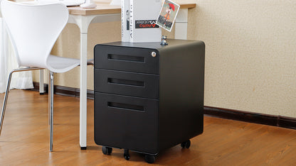 3 Drawer Mobile File Cabinet Under Desk Office