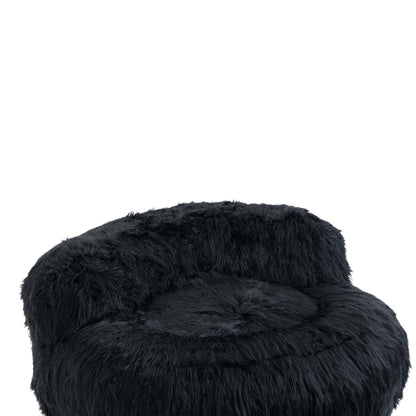 COOLMORE Bean Bag Chair Faux fur Lazy Sofa /Footstool Durable Comfort