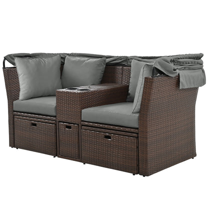 2-Seater Outdoor Patio Daybed Outdoor Double Daybed