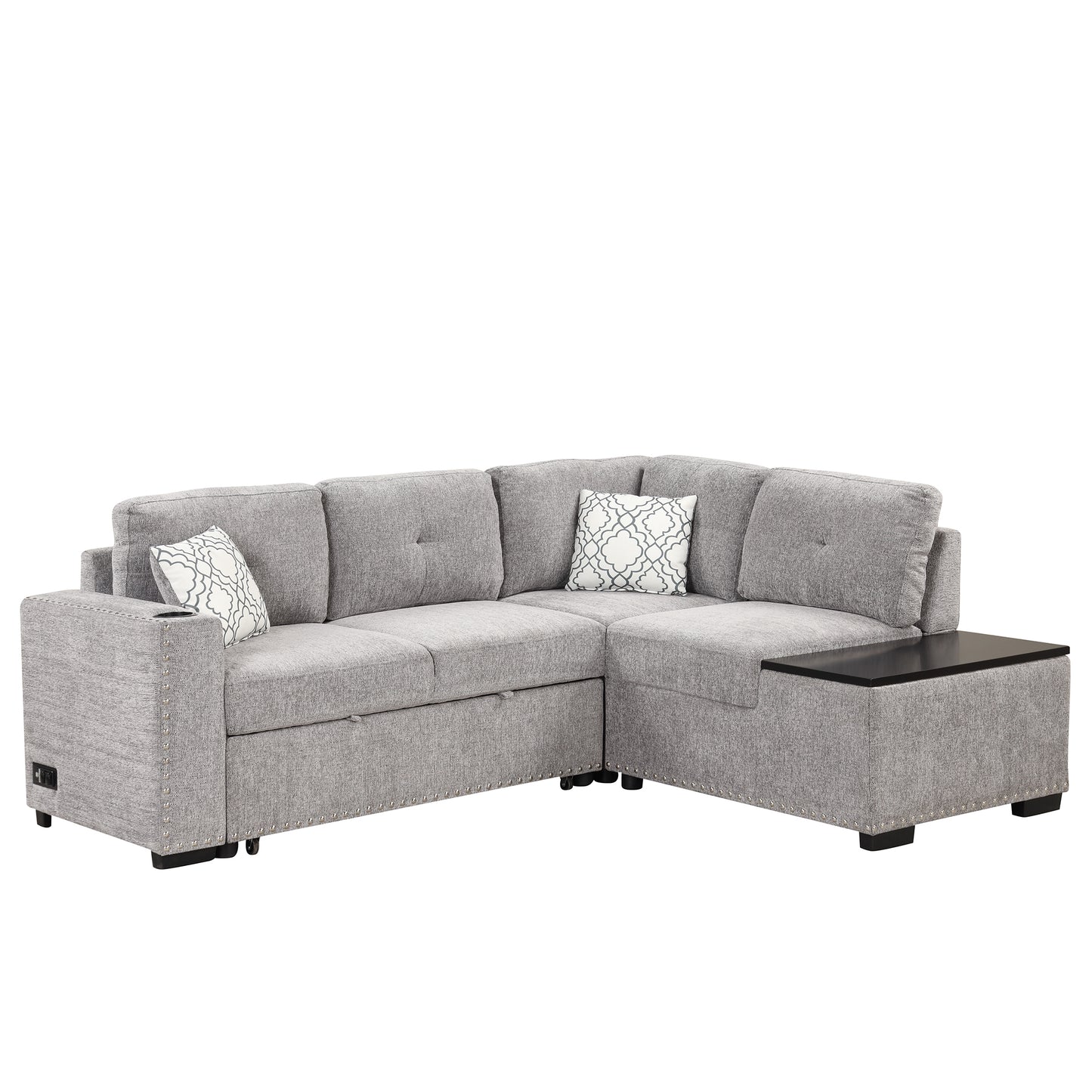 Reversible Sectional Sofa Bed, L-Shaped