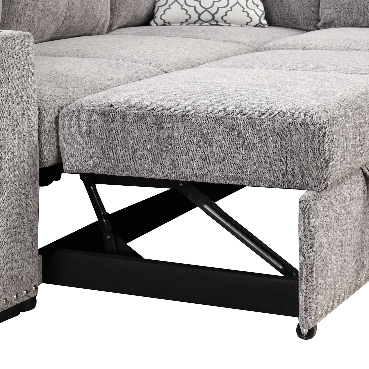 Reversible Sectional Sofa Bed, L-Shaped